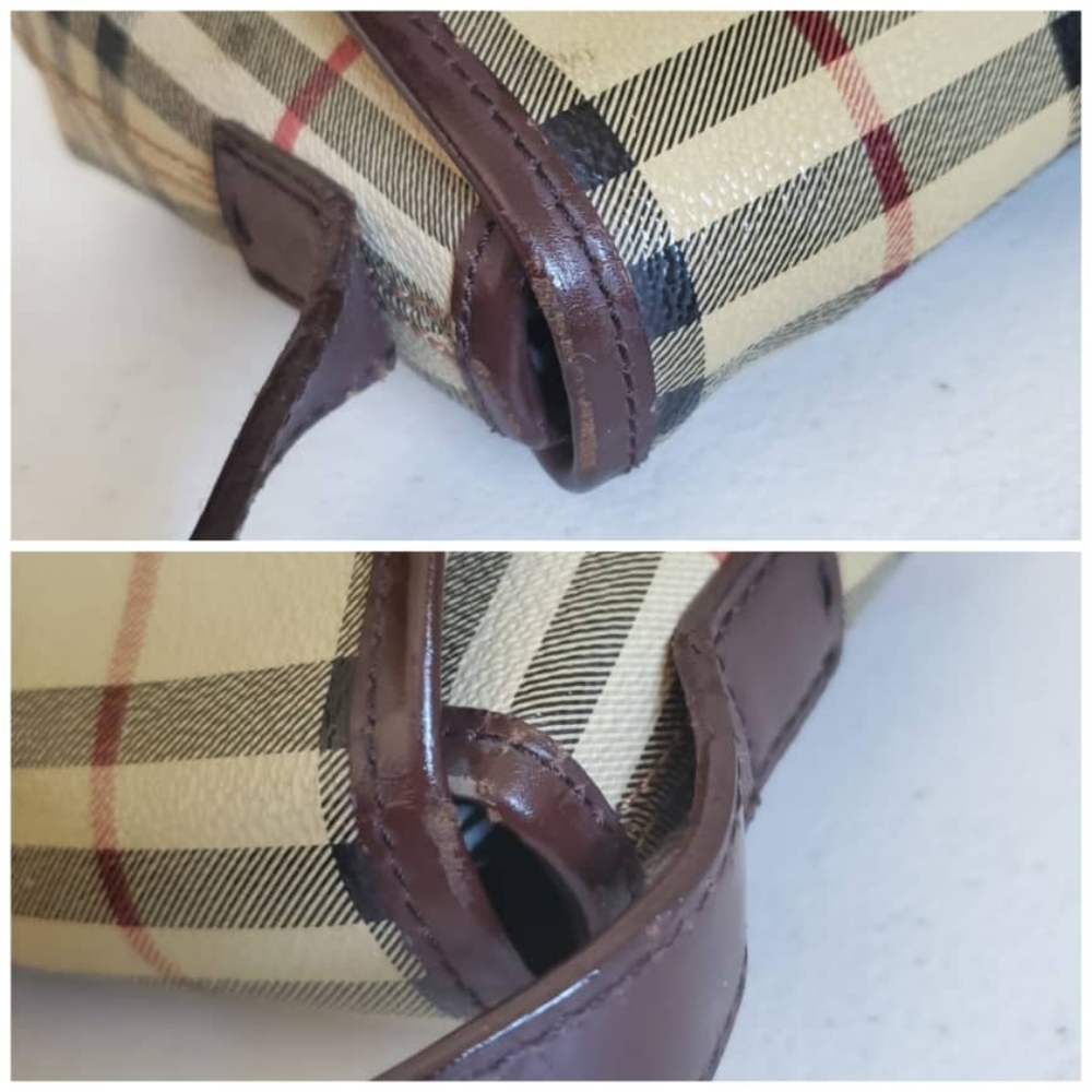 Burberry Haymarket Check PVC Buckle Flap Bag - Picture 7 of 9